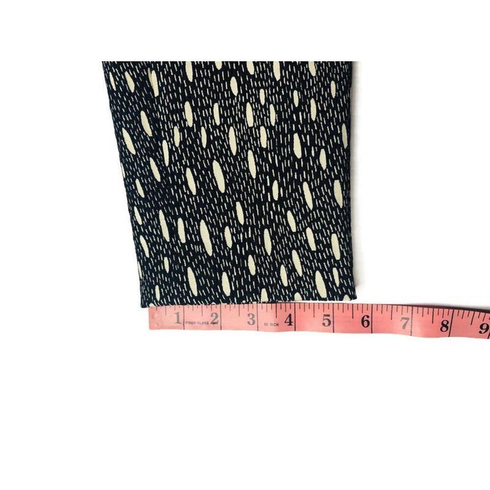 Zara Basic Womens Navy Patterned Pants Textured Tapered Trousers Casual Pants S - Picture 8 of 9